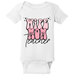 Retro Wife Mom Teacher Mothers Day Baby Bodysuit