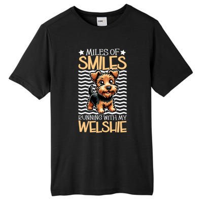 Running With My Welsh Terrier Gift Tall Fusion ChromaSoft Performance T-Shirt