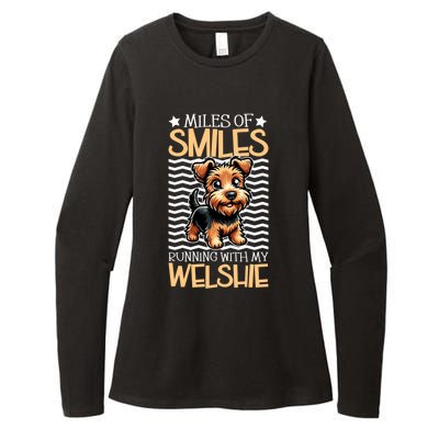 Running With My Welsh Terrier Gift Womens CVC Long Sleeve Shirt