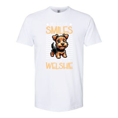 Running With My Welsh Terrier Gift Softstyle CVC T-Shirt