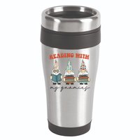 Reading With My Gnomies Funny Book Nerd Gnome Love Reading 16oz Travel Tumbler