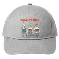 Reading With My Gnomies Funny Book Nerd Gnome Love Reading 7-Panel Snapback Hat