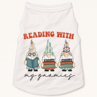 Reading With My Gnomies Funny Book Nerd Gnome Love Reading Doggie Tank
