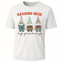 Reading With My Gnomies Funny Book Nerd Gnome Love Reading Performance Shirt