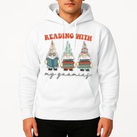 Reading With My Gnomies Funny Book Nerd Gnome Love Reading Hoodie