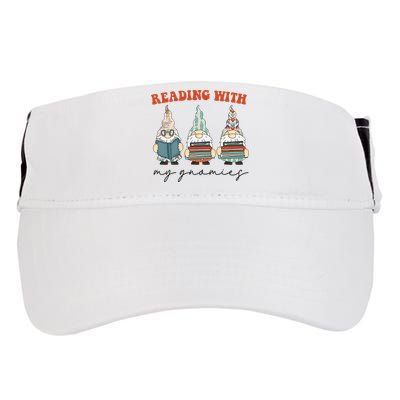 Reading With My Gnomies Funny Book Nerd Gnome Love Reading Adult Drive Performance Visor