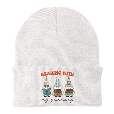 Reading With My Gnomies Funny Book Nerd Gnome Love Reading Beanie