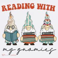 Reading With My Gnomies Funny Book Nerd Gnome Love Reading Beanie