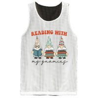 Reading With My Gnomies Funny Book Nerd Gnome Love Reading Mesh Reversible Basketball Jersey Tank