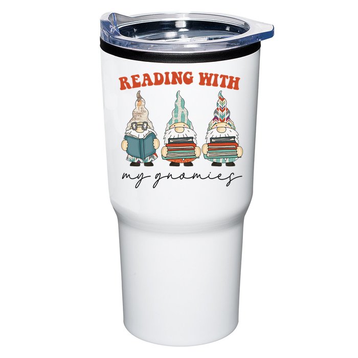 Reading With My Gnomies Funny Book Nerd Gnome Love Reading Tumbler