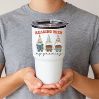 Reading With My Gnomies Funny Book Nerd Gnome Love Reading Tumbler