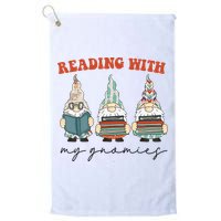 Reading With My Gnomies Funny Book Nerd Gnome Love Reading Golf Towel