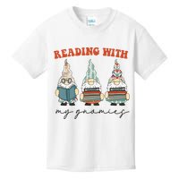 Reading With My Gnomies Funny Book Nerd Gnome Love Reading Kids T-Shirt