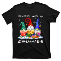 Reading With My Gnomies Book Lover Reading Lovers Christmas T-Shirt