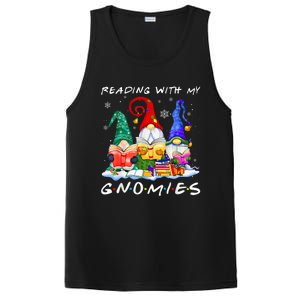 Reading With My Gnomies Book Lover Reading Lovers Christmas PosiCharge Competitor Tank