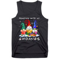 Reading With My Gnomies Book Lover Reading Lovers Christmas Tank Top