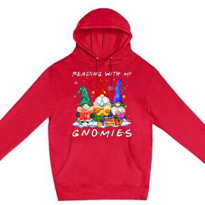 Reading With My Gnomies Book Lover Reading Lovers Christmas Premium Pullover Hoodie