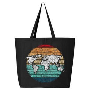 Retro World Map 25L Jumbo Tote