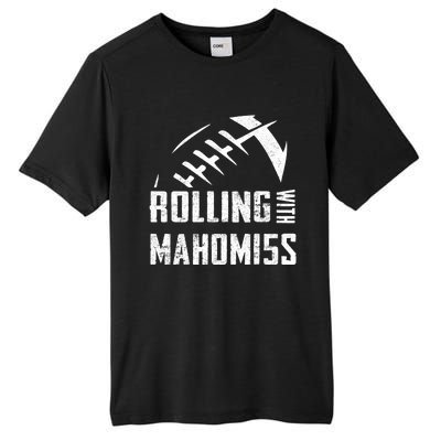 Rolling With Mahomes KC Football Sports Distressed Vintage Tall Fusion ChromaSoft Performance T-Shirt