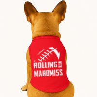 Rolling With Mahomes KC Football Sports Distressed Vintage Doggie Tank