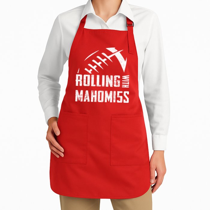 Rolling With Mahomes KC Football Sports Distressed Vintage Apron