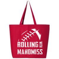 Rolling With Mahomes KC Football Sports Distressed Vintage 25L Jumbo Tote