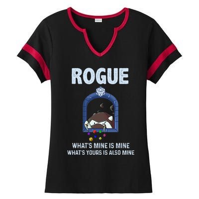 Rogue What's mine is mine. What's yours is also mine Ladies Halftime Notch Neck Tee