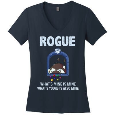 Rogue What's mine is mine. What's yours is also mine Women's V-Neck T-Shirt