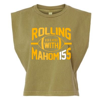 Rolling With Mahomes Kc Football Garment-Dyed Women's Muscle Tee