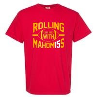 Rolling With Mahomes Kc Football Garment-Dyed Heavyweight T-Shirt