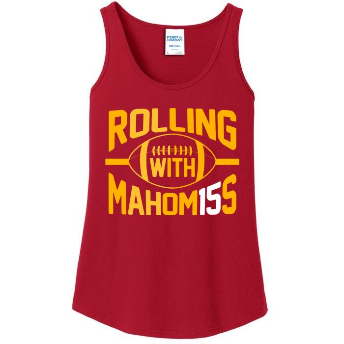 Rolling With Mahomes Kc Football Ladies Essential Tank