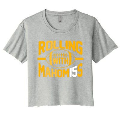 Rolling With Mahomes Kc Football Women's Crop Top Tee