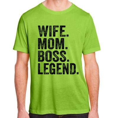 Retro Wife Mom Boss Legend Vintage Funny Mother Gift Adult ChromaSoft Performance T-Shirt