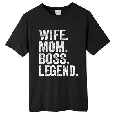 Retro Wife Mom Boss Legend Vintage Funny Mother Gift Tall Fusion ChromaSoft Performance T-Shirt