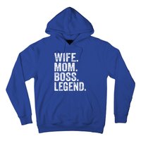 Retro Wife Mom Boss Legend Vintage Funny Mother Gift Hoodie