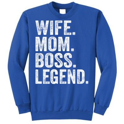 Retro Wife Mom Boss Legend Vintage Funny Mother Gift Sweatshirt