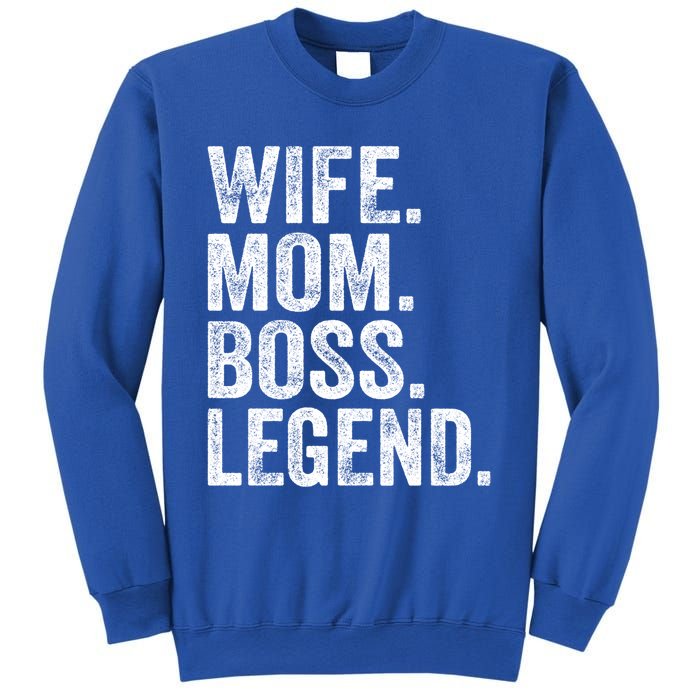 Retro Wife Mom Boss Legend Vintage Funny Mother Gift Sweatshirt