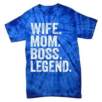 Retro Wife Mom Boss Legend Vintage Funny Mother Gift Tie-Dye T-Shirt