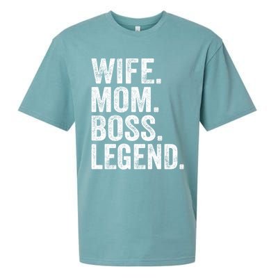 Retro Wife Mom Boss Legend Vintage Funny Mother Gift Sueded Cloud Jersey T-Shirt