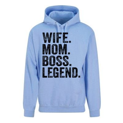 Retro Wife Mom Boss Legend Vintage Funny Mother Gift Unisex Surf Hoodie