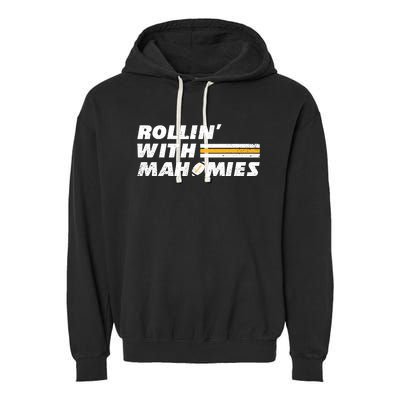 Rollin' With MaHOMIEs Football Fan Vintage Garment-Dyed Fleece Hoodie