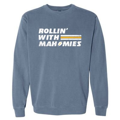 Rollin' With MaHOMIEs Football Fan Vintage Garment-Dyed Sweatshirt