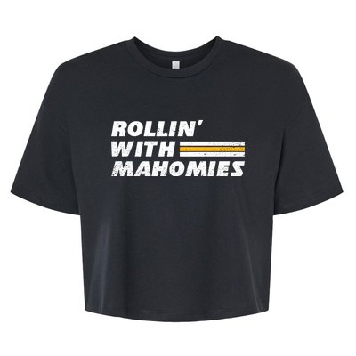 Rollin' With MaHOMIEs Football Fan Vintage Bella+Canvas Jersey Crop Tee