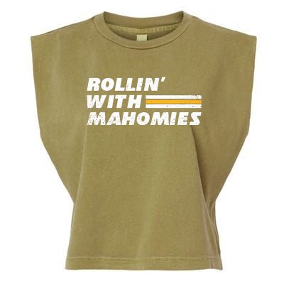 Rollin' With MaHOMIEs Football Fan Vintage Garment-Dyed Women's Muscle Tee