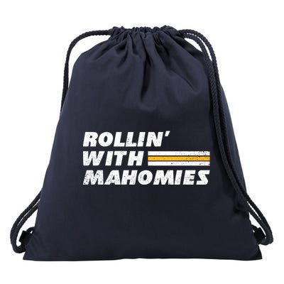 Rollin' With MaHOMIEs Football Fan Vintage Drawstring Bag