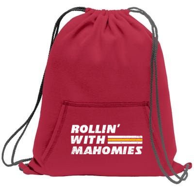 Rollin' With MaHOMIEs Football Fan Vintage Sweatshirt Cinch Pack Bag