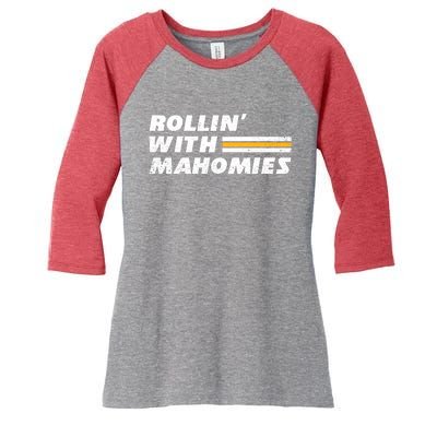 Rollin' With MaHOMIEs Football Fan Vintage Women's Tri-Blend 3/4-Sleeve Raglan Shirt