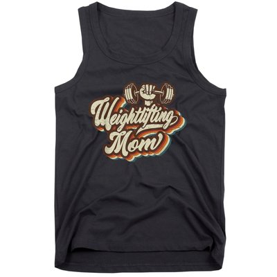 Retro Weightlifting Mom Sports Mama Mothers Day Tank Top