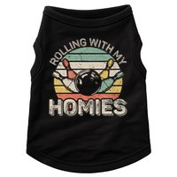 Rolling With My Homies Retro Bowling Bowler Team Funny Doggie Tank