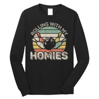 Rolling With My Homies Retro Bowling Bowler Team Funny Long Sleeve Shirt